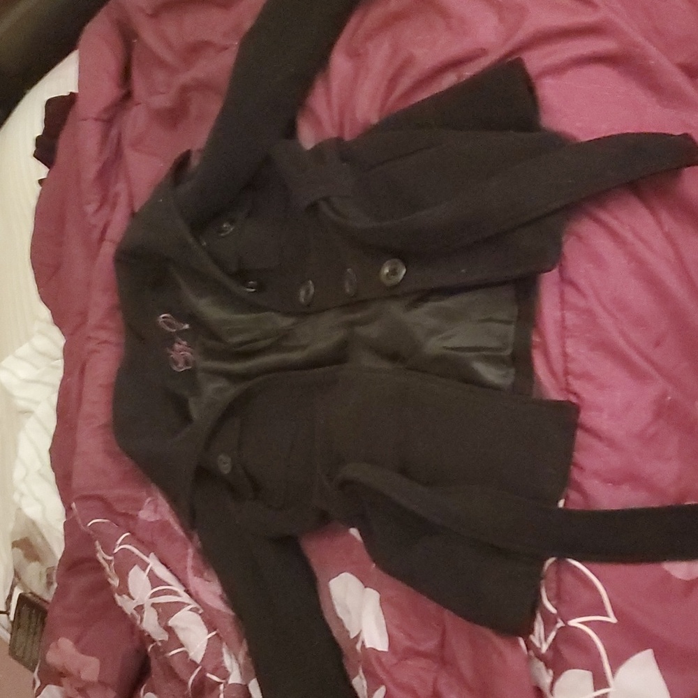 Say what black pea coat size small
